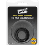 Penisring-Set Silikon 3er-Pack Schwarz 3,8 x Ø 3,8 cm