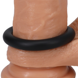 Penisring Silikon-Dichtung mittel Schwarz 5,8 cm