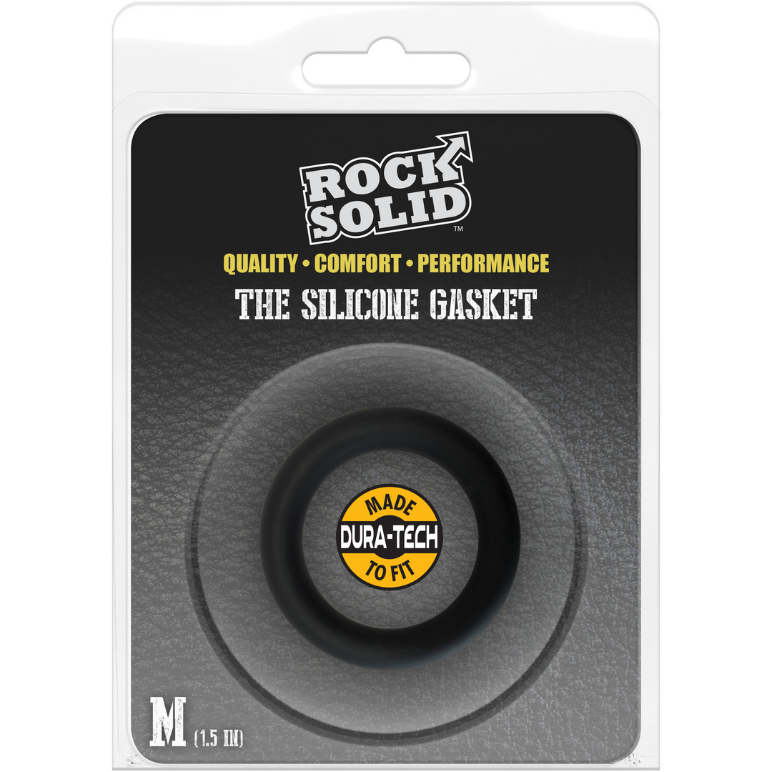 Penisring Silikon-Dichtung mittel Schwarz 5,8 cm