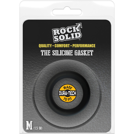 Penisring Silikon-Dichtung mittel Schwarz 5,8 cm