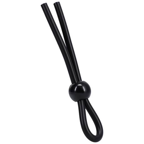 Penisschlaufe Lasso mit Einzelverschluss Schwarz 2,5 cm