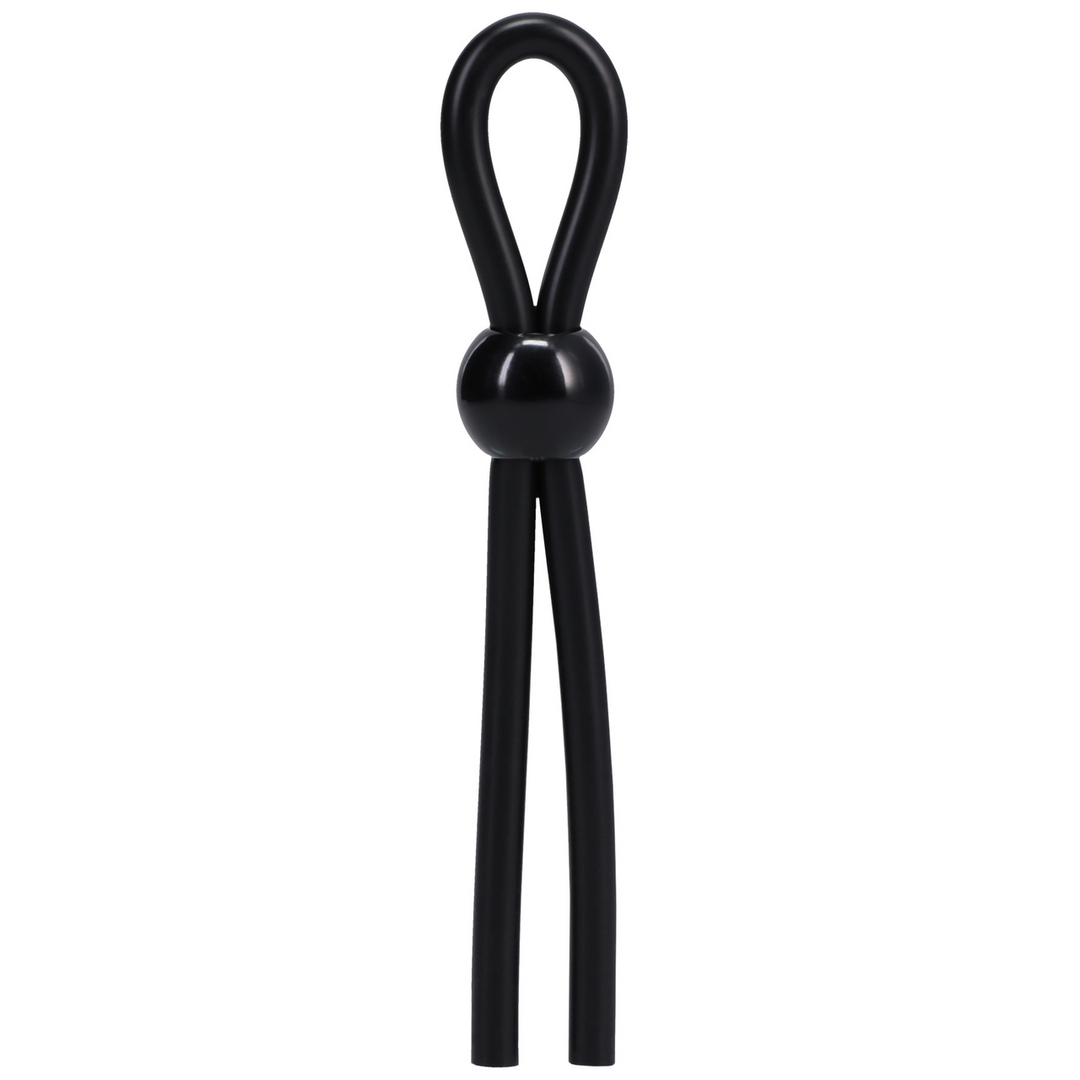 Penisschlaufe Lasso mit Einzelverschluss Schwarz 2,5 cm