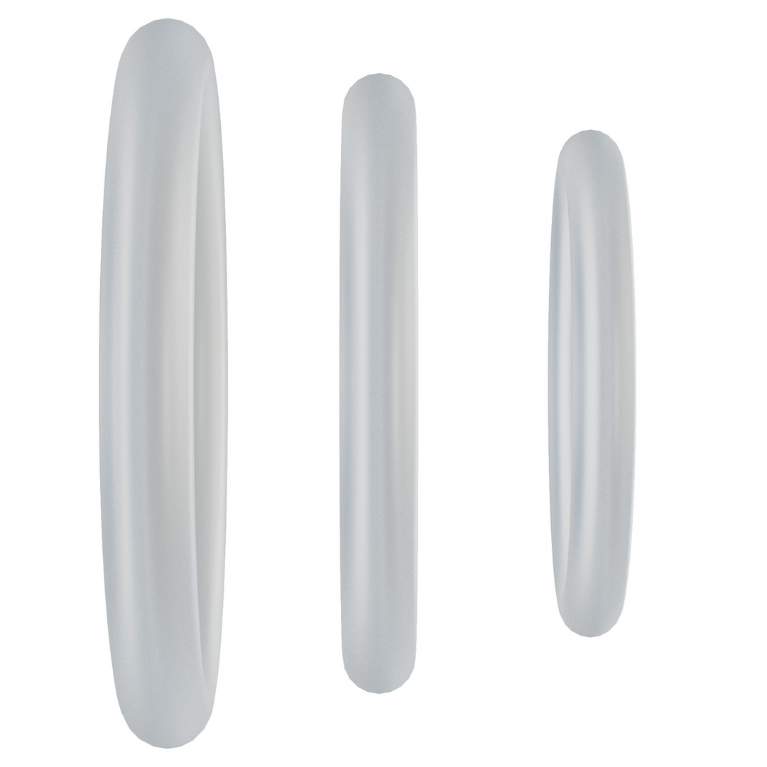 Penisring-Set Silikon 3er-Pack Durchsichtig 3,8 x Ø 3,8 cm