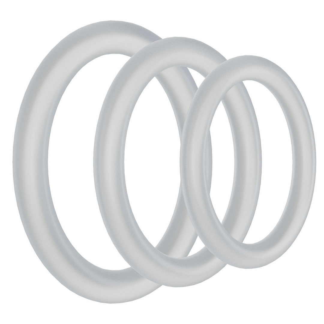 Penisring-Set Silikon 3er-Pack Durchsichtig 3,8 x Ø 3,8 cm