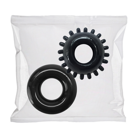 Penisring-Set 2er-Pack Nachfüllung 50 Stück Schwarz Ø 3,8 cm – Ansicht 2