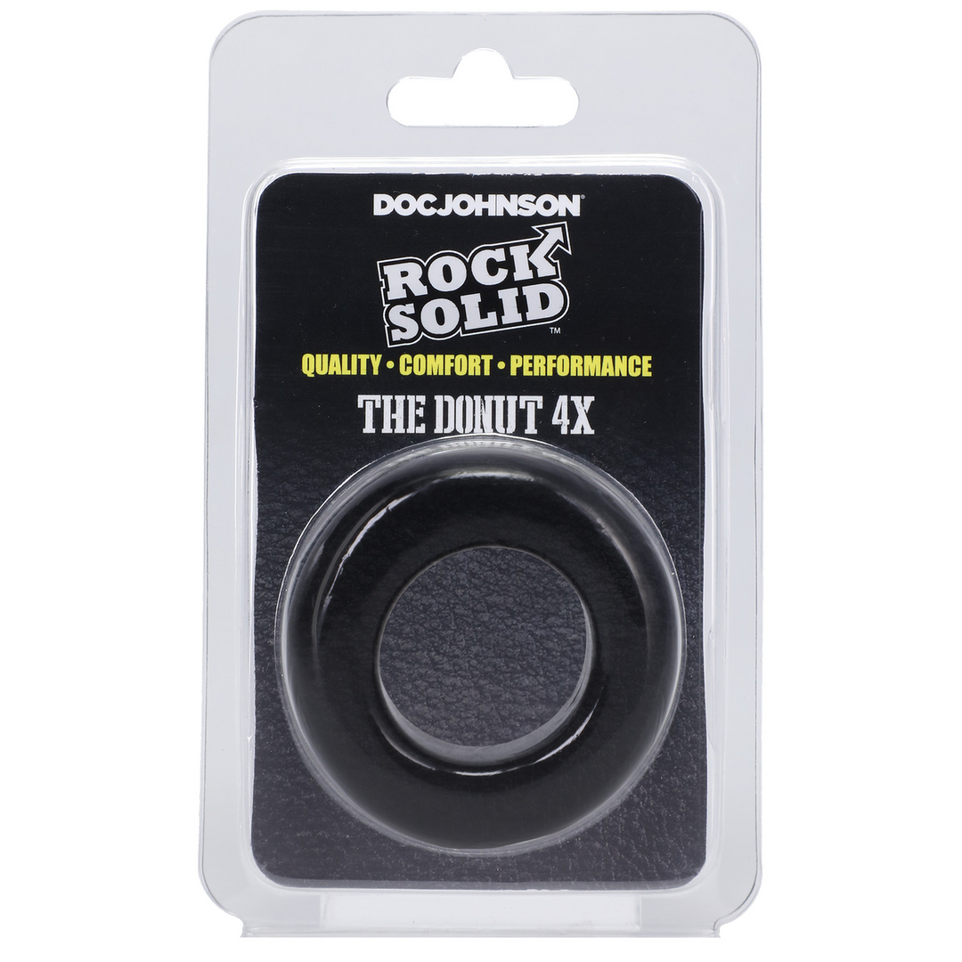 Penisring Donut 4X Schwarz 5,5 cm