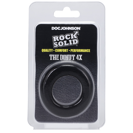 Penisring Donut 4X Schwarz 5,5 cm