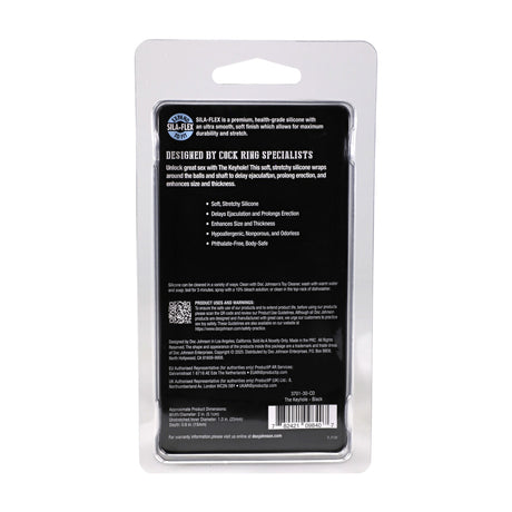 Penisring Keyhole Silikon Schwarz Ø 4,6 cm