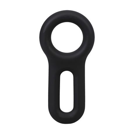 Penisring Keyhole Silikon Schwarz Ø 4,6 cm