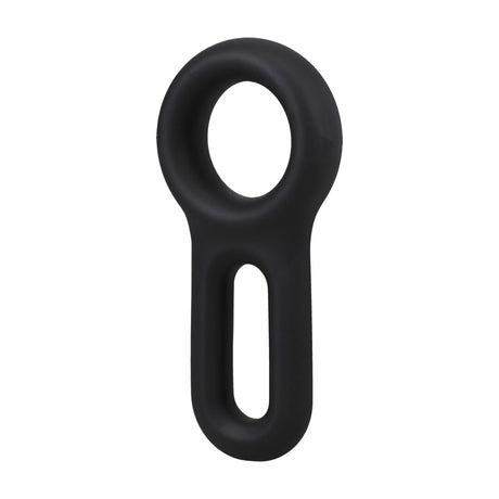 Penisring Keyhole Silikon Schwarz Ø 4,6 cm