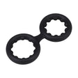 Penisring Rock Solid Double Stamina Ring mit Metallperlen Schwarz Ø 3,6 cm