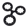 Penisring Rock Solid Triple Stamina Ring mit Metallperlen Schwarz Ø 3,4 cm