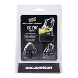 Flaschenaufsatz Doc Johnson Rock Solid EZ Top 3er-Set Schwarz/Gelb/Grau – Ansicht 2