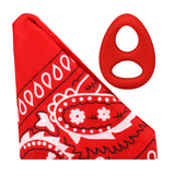 Penisring Code Silikon mit Bandana Rot 6,6 x Ø 4,6 cm