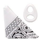 Penisring Code Silikon mit Bandana Weiß 6,6 x Ø 4,6 cm