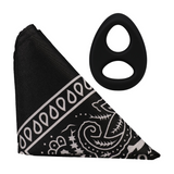 Penisring Code Silikon mit Bandana Schwarz 6,6 x Ø 4,6 cm