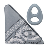 Penisring Code Silikon mit Bandana Grau 6,6 x Ø 4,6 cm