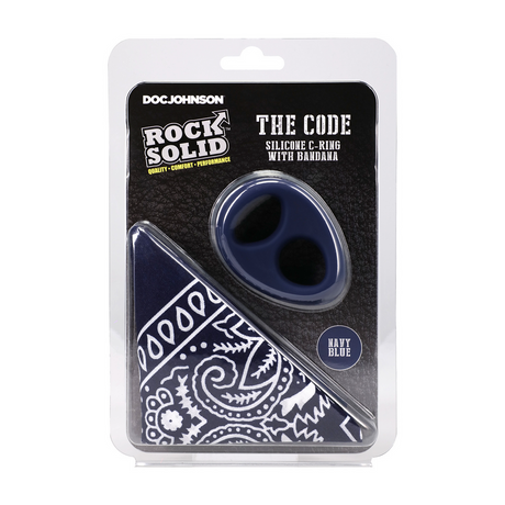 Penisring Code Silikon mit Bandana Marineblau 6,6 x Ø 4,6 cm