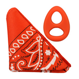 Penisring Code Silikon mit Bandana Orange 6,6 x Ø 4,6 cm