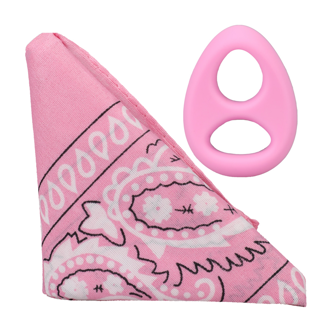 Penisring Code Silikon mit Bandana Pink 6,6 x Ø 4,6 cm