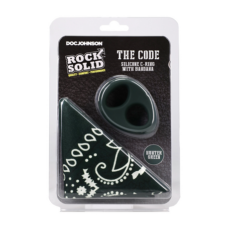 Penisring Code Silikon mit Bandana Grün 6,6 x Ø 4,6 cm