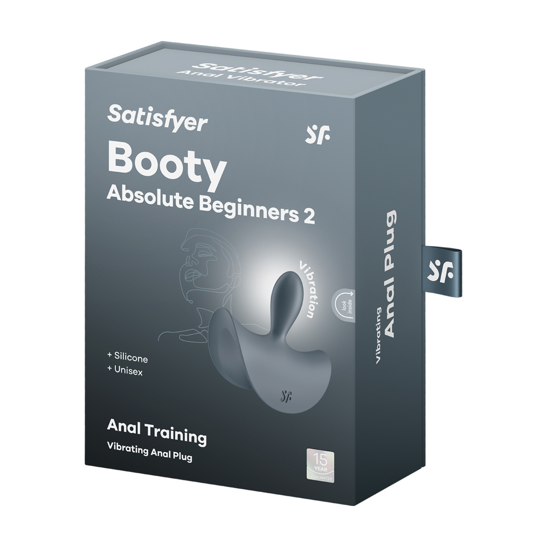 Analplug Booty Absolute Beginners 2 Grau 8,3 cm