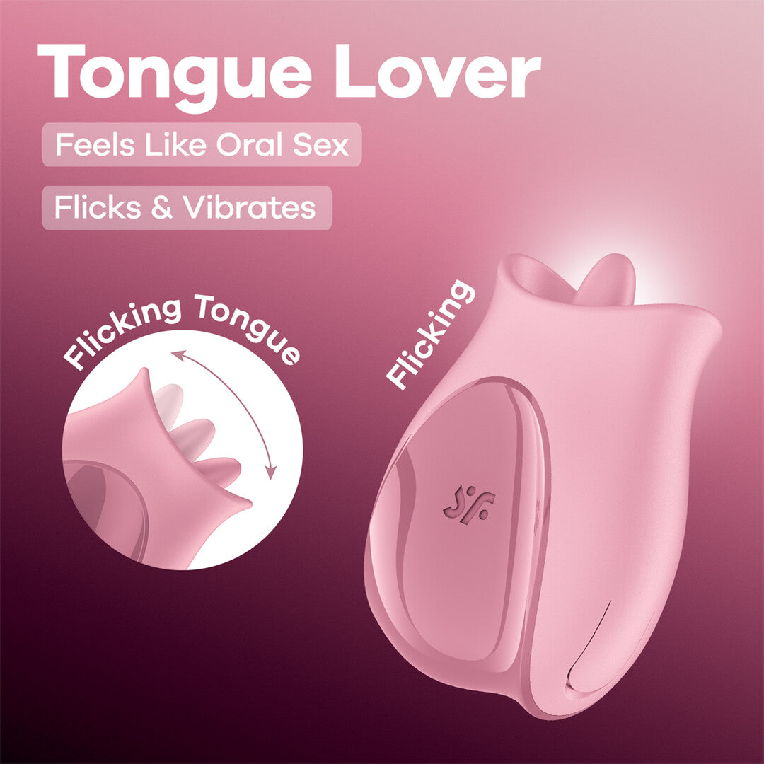 Zungenvibrator flackernd Pink