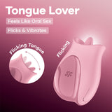 Zungenvibrator flackernd Pink