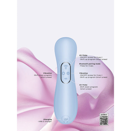 Auflegevibrator Satisfyer Pro 2 Generation 4 mit App Blau 16,4 x 4,6 cm – Ansicht 5