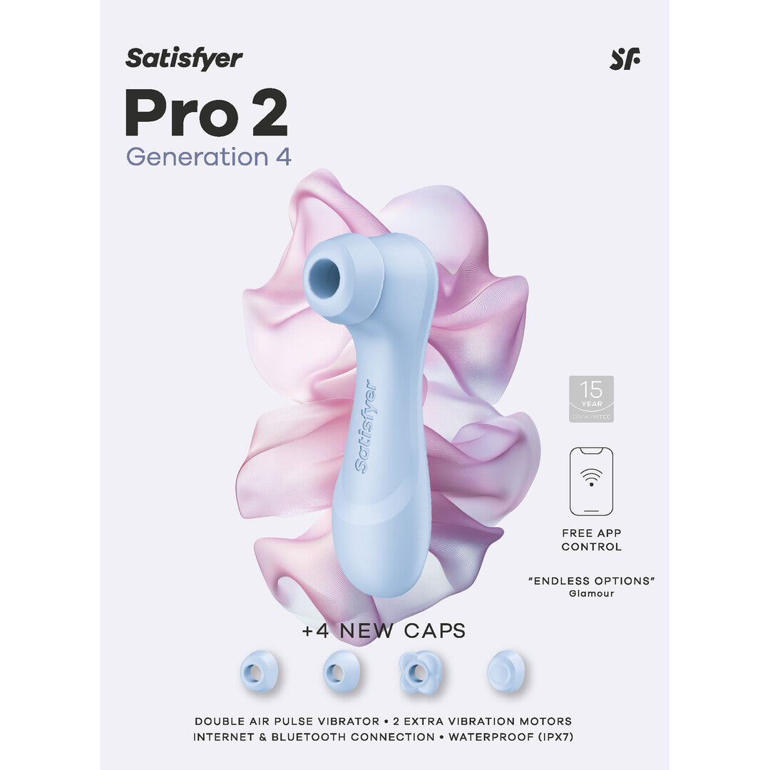 Auflegevibrator Satisfyer Pro 2 Generation 4 mit App Blau 16,4 x 4,6 cm – Ansicht 6