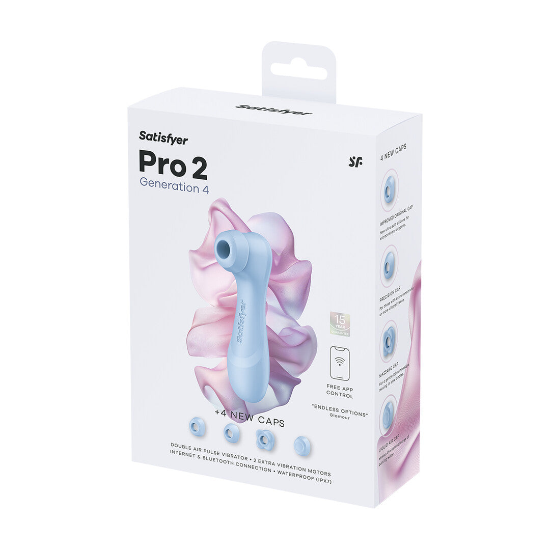 Auflegevibrator Satisfyer Pro 2 Generation 4 mit App Blau 16,4 x 4,6 cm – Ansicht 2