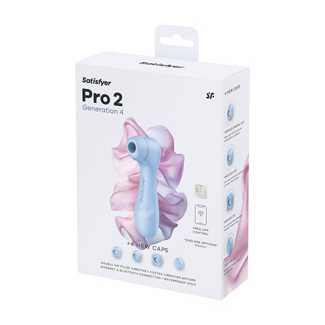 Auflegevibrator Satisfyer Pro 2 Generation 4 mit App Blau 16,4 x 4,6 cm – Ansicht 2