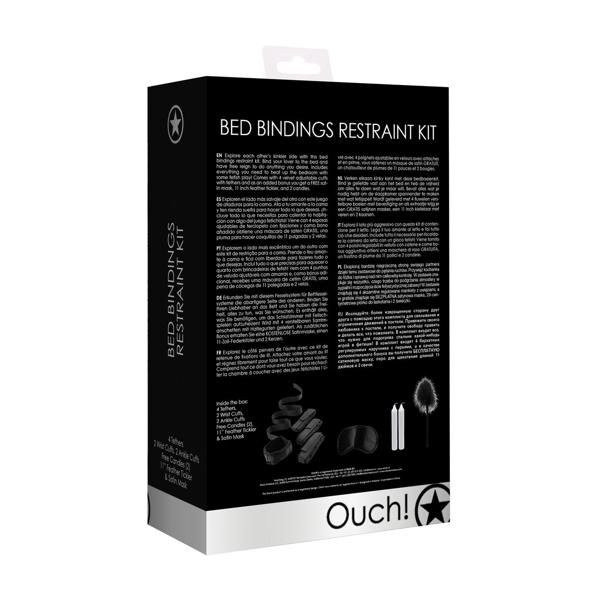 Fesselset für das Bett Schwarz