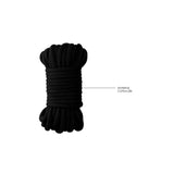 Bondageseil dick 10 Meter Schwarz