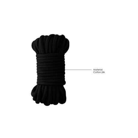 Bondageseil dick 10 Meter Schwarz