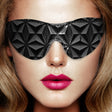 Augenmaske Ouch Luxus aus Vinyl Schwarz 19,5 cm