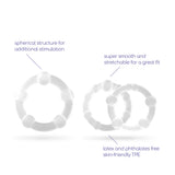 Penisring-Set Triple Bead Transparent