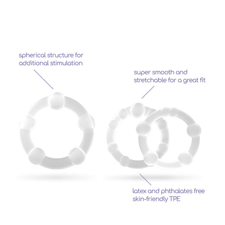 Penisring-Set Triple Bead Transparent