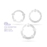 Penisring-Set Triple Bead Transparent