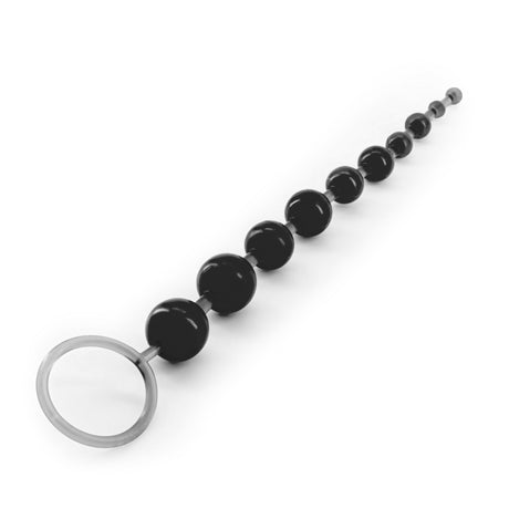 Analkette mit 10 Kugeln Schwarz