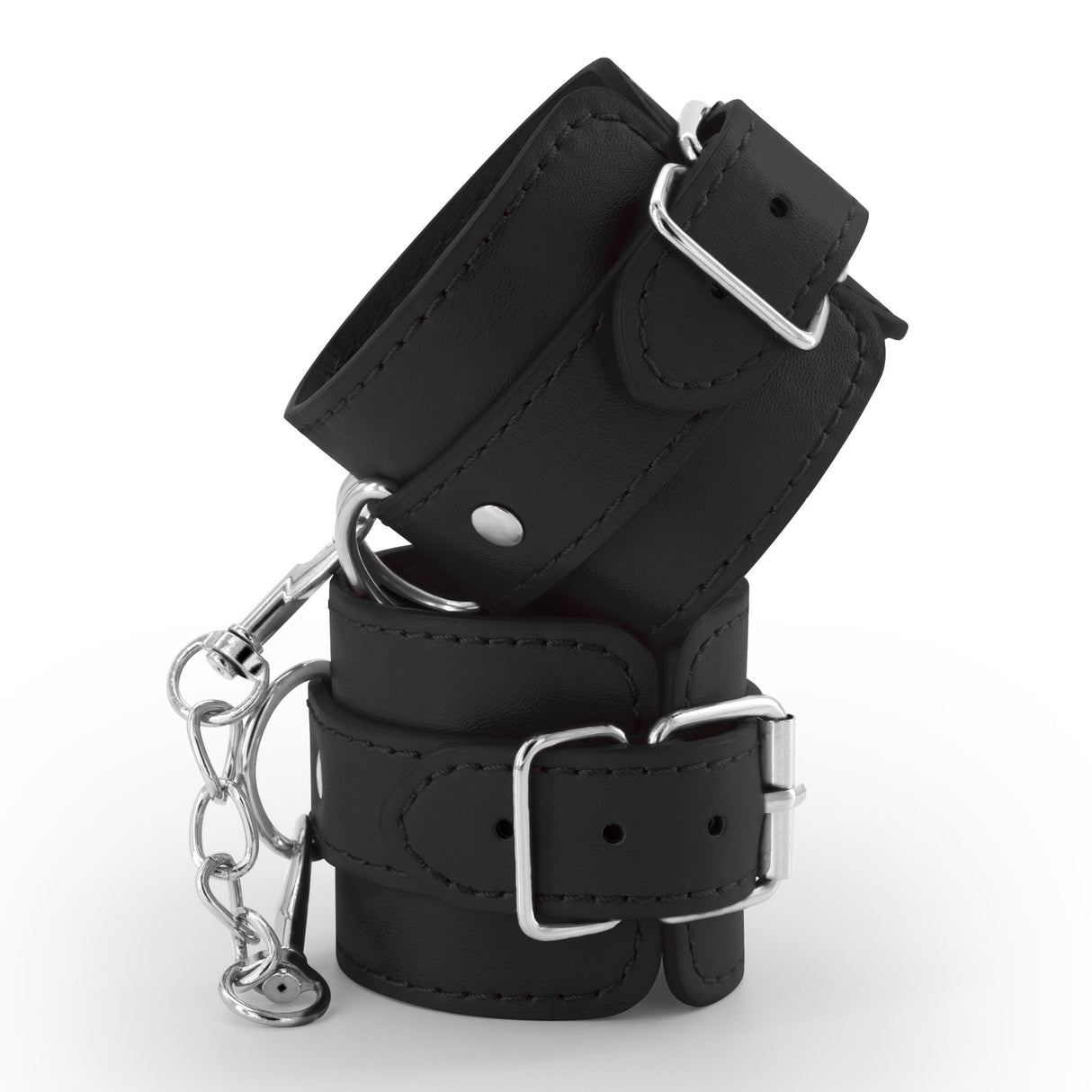 Handschellen Bondage Love aus Leder Schwarz