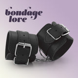 Handschellen Bondage Love aus Leder Schwarz
