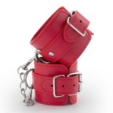 Handschellen Bondage Love aus Leder Rot