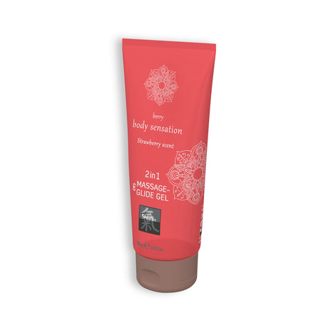 Massage- und Gleitgel 2-in-1 Erdbeere 200 ml
