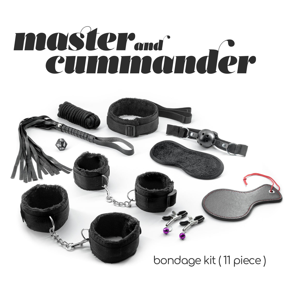 Fesselset Master & Cummander Schwarz