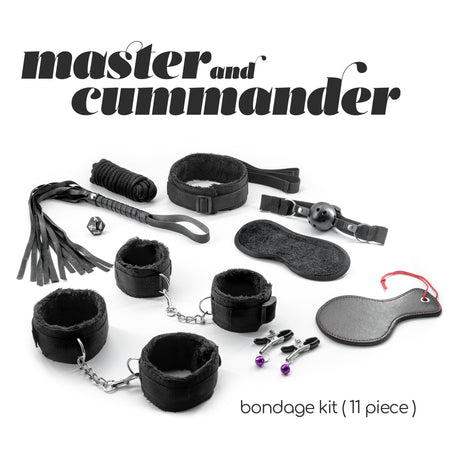 Fesselset Master & Cummander Schwarz
