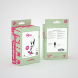 Analplug Bijou mit Schmuckstein und Samtbeutel Pink 8 x Ø 4,1 cm