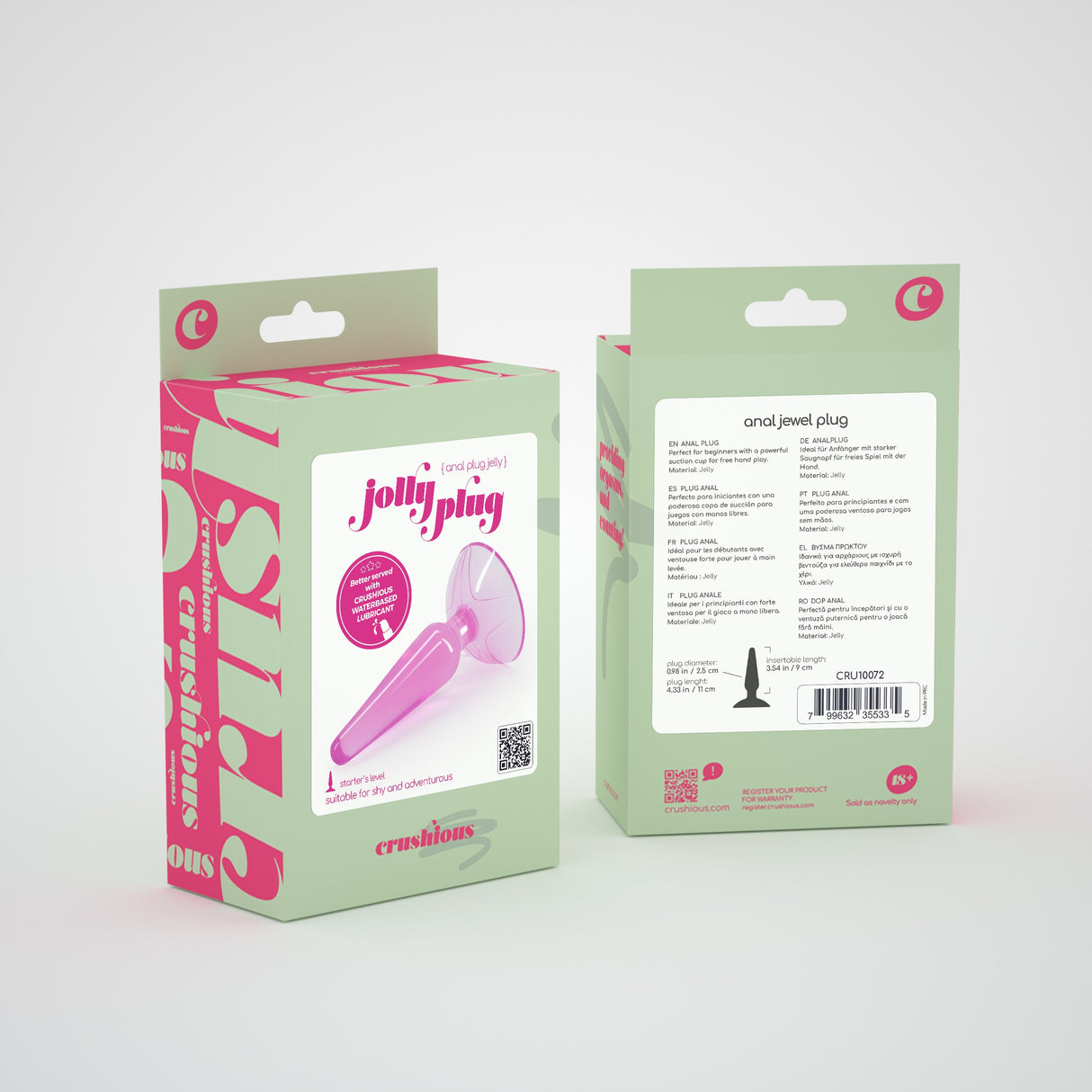 Analplug Jolly Rosa 9 x Ø 2,5 cm