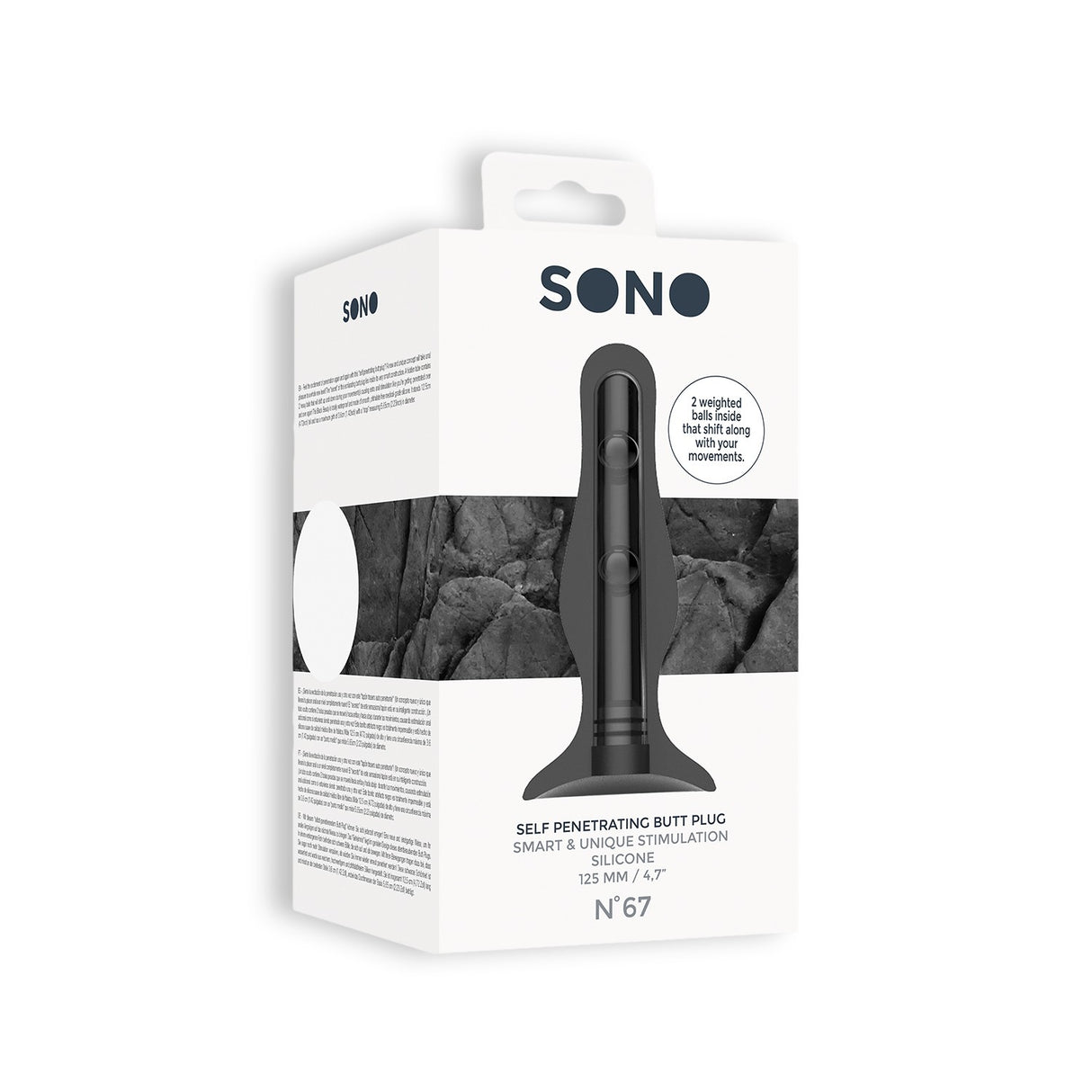 Analplug No. 67 mit Stoßfunktion Schwarz