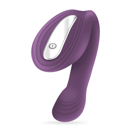 Vibrator Pleasuriser mit Akku, Fernbedienung und Gleitgel 50 ml Lila